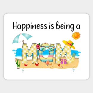 Happiness Is Being A Mam Summer Beach Happy Mother's Day Magnet